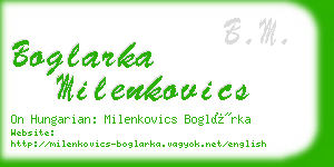 boglarka milenkovics business card